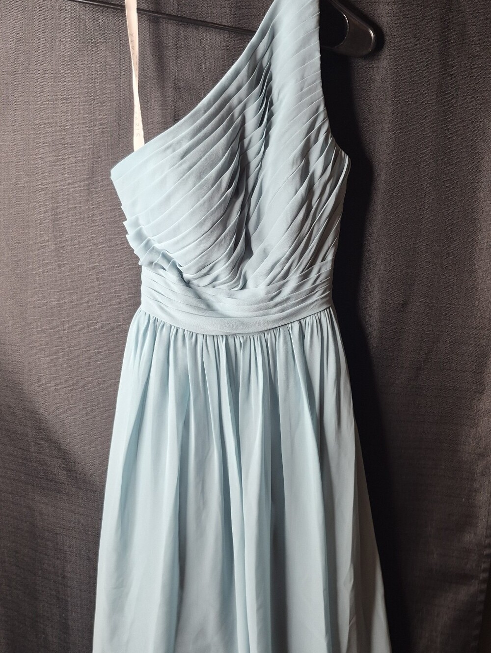 Azazie One-Shoulder Pleated Light Blue Formal Dress